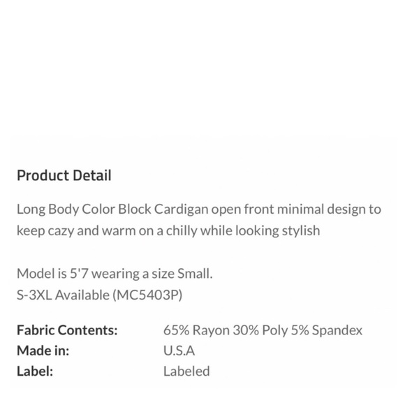 🆕 PLUS+ 💥Colorblock Open Front Cardigan, 
📌💥REG SIZE~ SEE SEP. LISTING>💥 - Picture 8 of 10